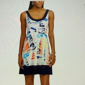 Chaps Sailboat A-line Print Dress